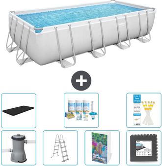 Bestway Piscina Bestway Power Steel Rectangular - 488x244x122 Cm - 8-piezas S581