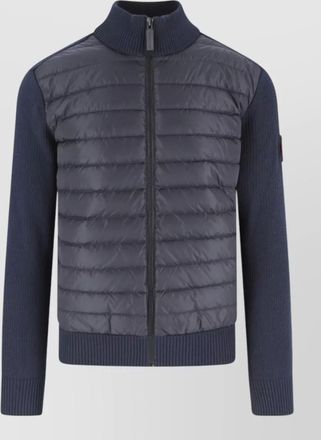 Canada Goose high collar knit sweater quilted front panel