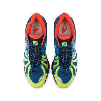 New Balance Mens Sneakers Panelled Blue-Yellow Outer: Fabric Trainers Blue/yellow