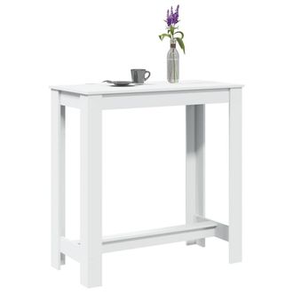 Berkfield Home Bar Table White 102x50x103.5 cm Engineered Wood