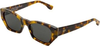 Retro Superfuture Accessoires, Dames, Veelkleurig, ONE Size, Geometrische Havana Zonnebril - Multi Kleuren