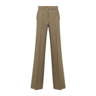 Max Mara Wide Trousers, female, Brown, Size: 2XS Wide Trousers