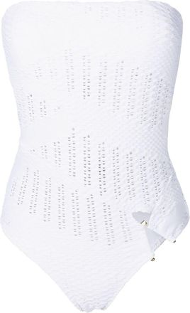 Amir Slama open-knit bandeau one-piece - women - Polyamide/Elastane - PP - White