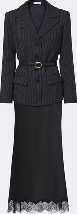Self Portrait Abito blazer con pizzo e cintura