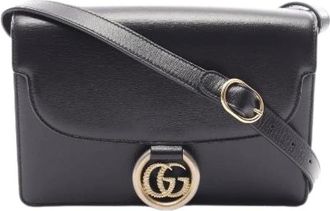 Gucci Pre-owned Leren Schoudertas - Dames - Vintage Schoudertas - Zwart - ONE Size - Leer - Vintage