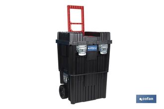 cofan Cofan - Caja De Herramientas Compact Con Doble Asa Y Ruedas 450 X 360 X 640 Mm