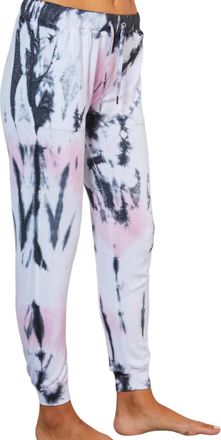 French Kyss Marble Wash Jogger Pants In Pink