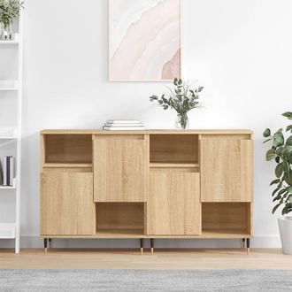 vidaXL Vidaxl - Aparadores 2 Piezas Madera Contrachapada Color Roble Sonoma