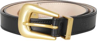 Magda Butrym Cintura in pelle con fibbia rotonda - - Accessories - Donna - Nero - ONE SIZE