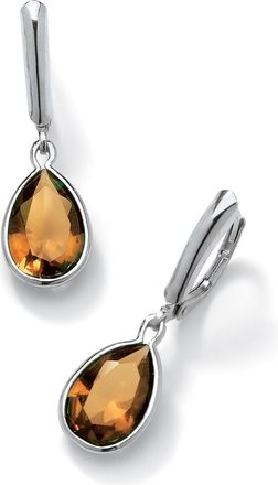 Palm Beach Jewelry Birthstone.925 Sterling Silver Drop Earrings