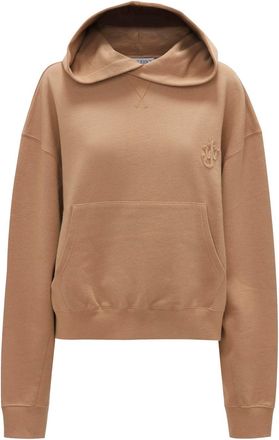 J.W.Anderson anchor-logo hoodie - women - Organic Cotton - L - Neutrals