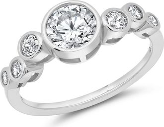 Crislu Stardust Cubic Zirconia Ring in Pure Platinum/Clear Stone at Nordstrom, Size 6