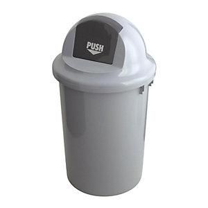 EKO V-part - Colector De Residuos Con Tapa De Cierre Autom&aacute;tico Gris