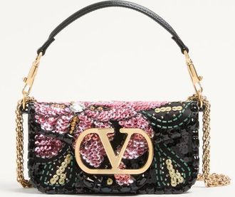 Valentino Garavani Valentino Garavani Loc&ograve; Small Embroidered Shoulder Bag Woman MULTICOLOUR UNI