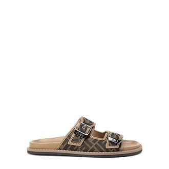 Fendi Stylish Sandals for Women - male - Fendi - Sliders - Brown - 9 UK - Shoes