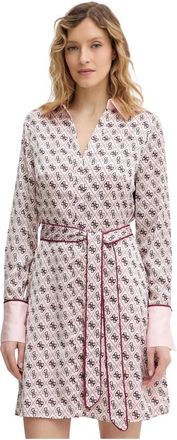 Guess Kleedjes, Dames, Veelkleurig, S, Polyester, Blerta Shirt Dress