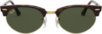 Ray-Ban Ovale Clubmaster Stijl Zonnebril - unisex - Zonnebrillen - Bruin - ONE Size - Nylon - Accessoires