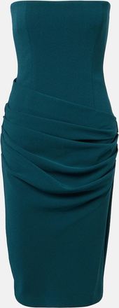 Alex Perry Ruched cr&ecirc;pe corset dress