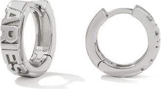 Made by Mary Zodiac Sign Hoop Earrings in Silver at Nordstrom