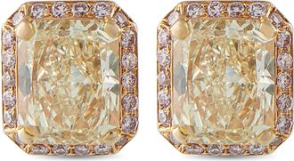 Luxury Bazaar 18K Yellow Gold 3.05ct Diamond, Pink Diamond Earrings MF34-102025