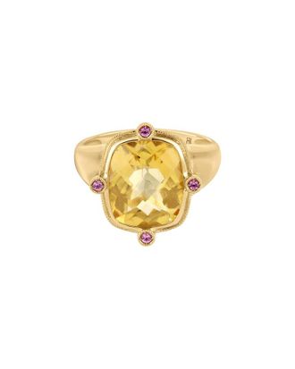 Bony Levy Iris 18K 4.83 Ct. Tw. 1 Citrine And 4 Spessartite Garnet Statement Ring