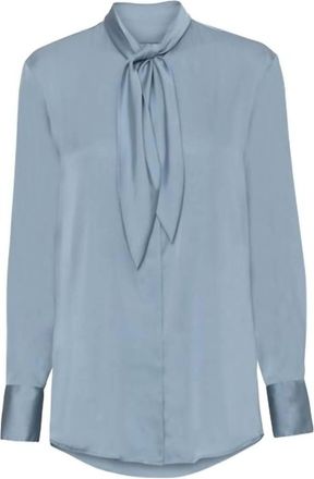 Karmamia Womens Ribbon Shirt In Blue Cotton