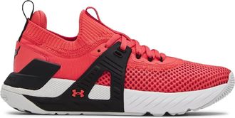 Under Armour Womens Project Rock 4 Ladies Training Shoes Red Black