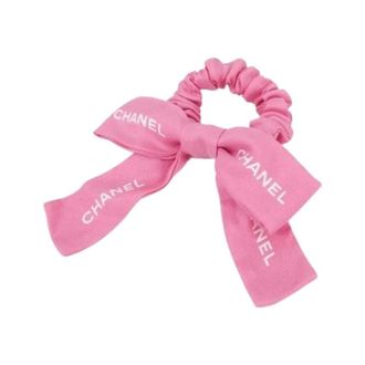 Chanel Pre-owned Accessories, female, Pink, Size: ONE SIZE Pre-owned Scrunchie