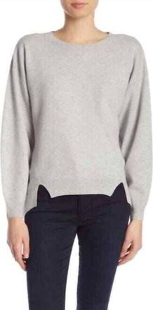 Joie Wool Round Neck High Low Sweater In Grey
