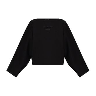 Emporio Armani Sweatshirts, female, Black, Size: XS Oversized Sweatshirt