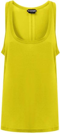 Tom Ford Zijden Mouwloze Top - Dames - Tops zonder mouwen - Geel - 2XS - Tops