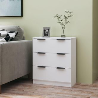 vidaXL Aparador De Madera Contrachapada Blanco 60x30x70 Cm Vidaxl