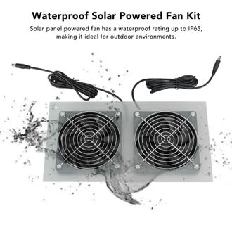 OEM Kit De Ventilador Alimentado Por Panel Solar Con Ventilador Doble De 15 W Para Gallinero, Invernadero O Cobertizo