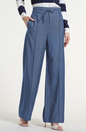 Isaac Mizrahi New York Cotton Chambray Pull-On Pants in Denim at Nordstrom Rack, Size X-Small