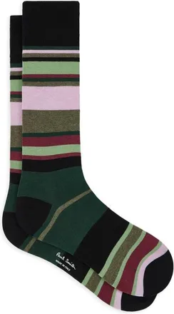 Paul Smith Ozzy Stripes Crew Socks in 79 Black at Nordstrom