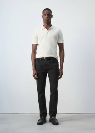 Mango Jeans Jan slim fit black denim - Uomo - 42 - MANGO MAN