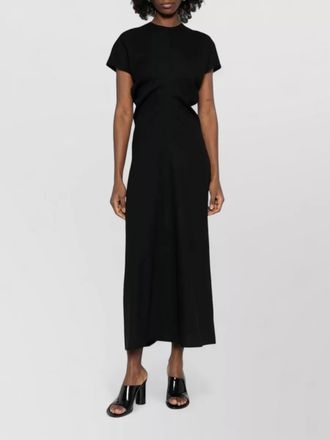 Toteme wool maxi dress crew neck short sleeves