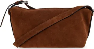 Moschino Shoulder Bags, male, Brown, Size: ONE SIZE Suede Shoulder Bag