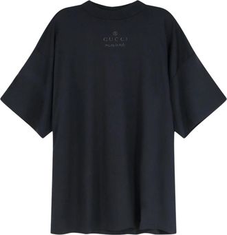 Gucci Modal Jersey T-shirt met Print - Heren - T-shirts - Zwart - XS - Tops
