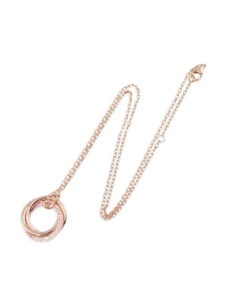Cartier 2010s 18k rose gold Trinity sapphire necklace - women - 18kt Rose Gold/Pink Sapphire - One Size