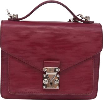 Louis Vuitton Monceau Epi Leather Pink Leather Handbag (Pre-Owned)