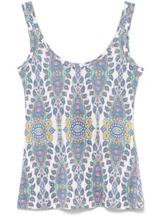 Etro Top met grafische print - Blauw
