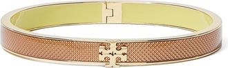Tory Burch Guilloche Enamel Bracelet in Tory Gold /Rose at Nordstrom, Size Medium