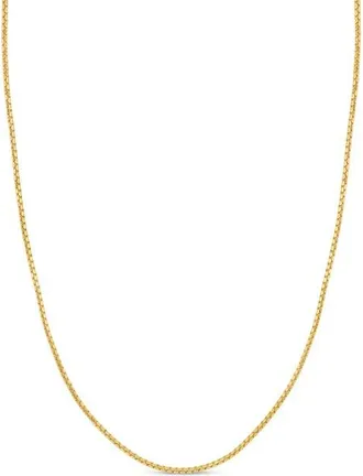 Bony Levy Mens 14K Rounded Box Chain Necklace in 14K Yellow Gold at Nordstrom, Size 22