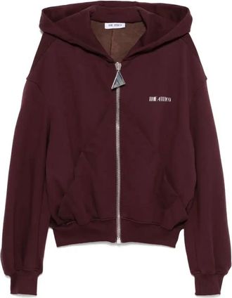 The Attico Zip-Up Hoodie - Womens - Cotton