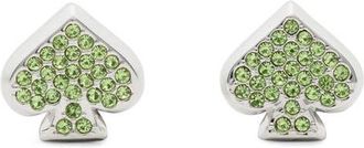 Kate Spade New York pav&eacute; stud earrings in Green/Silver at Nordstrom