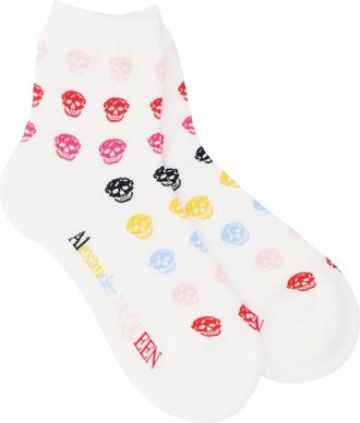 Alexander McQueen Alexander McQueen, Socks, female, Multicolor, Size: L Calzini