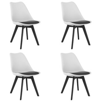 OEM Silla Mark En Blanco Y Negro / Patas Negras X 4