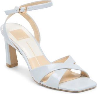 Dolce Vita Gwin Ankle Strap Sandal in Light Blue Crinkle Patent at Nordstrom, Size 8.5