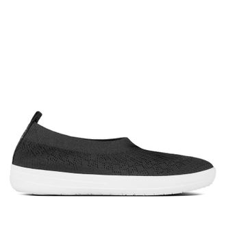 FitFlop Dames Fit Flop Uberknit Slip On Ballet Pumps in Zwart
